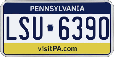 PA license plate LSU6390