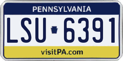 PA license plate LSU6391