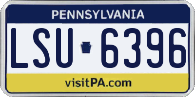 PA license plate LSU6396