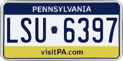 PA license plate LSU6397