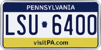 PA license plate LSU6400