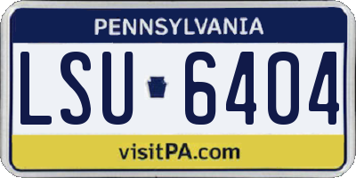 PA license plate LSU6404