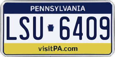 PA license plate LSU6409