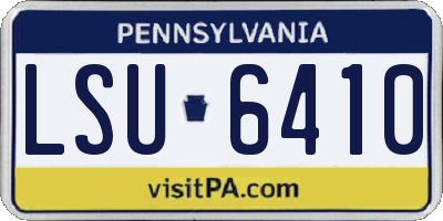 PA license plate LSU6410