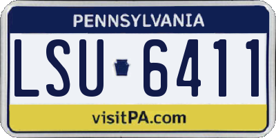 PA license plate LSU6411