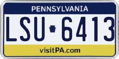PA license plate LSU6413
