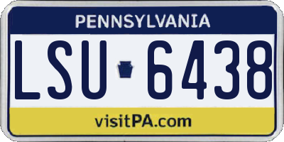 PA license plate LSU6438