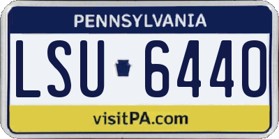 PA license plate LSU6440