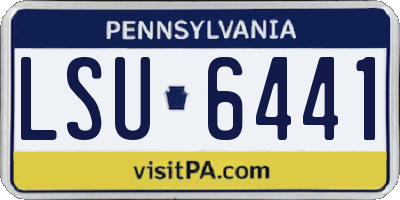 PA license plate LSU6441