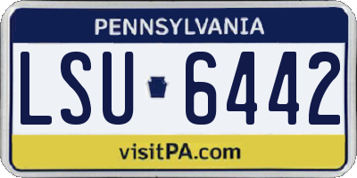 PA license plate LSU6442