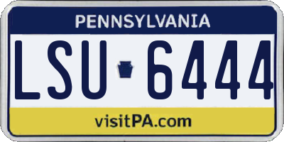 PA license plate LSU6444