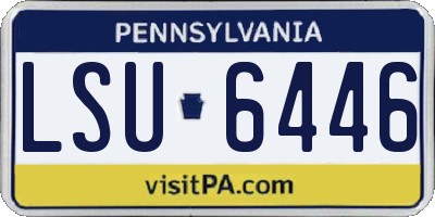 PA license plate LSU6446