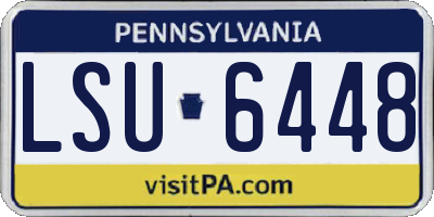 PA license plate LSU6448