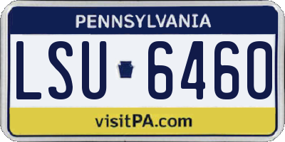 PA license plate LSU6460