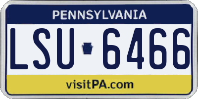 PA license plate LSU6466
