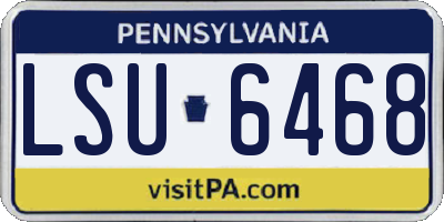 PA license plate LSU6468