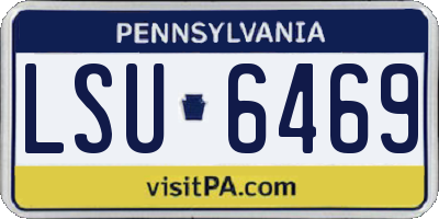 PA license plate LSU6469