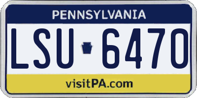 PA license plate LSU6470