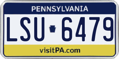 PA license plate LSU6479