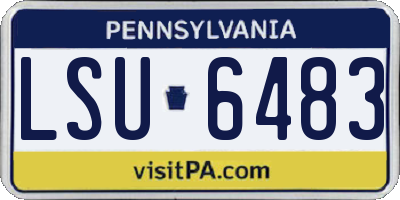 PA license plate LSU6483