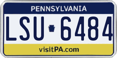 PA license plate LSU6484