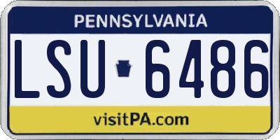PA license plate LSU6486