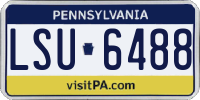 PA license plate LSU6488