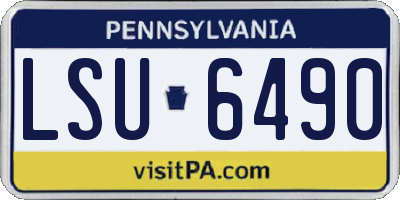 PA license plate LSU6490