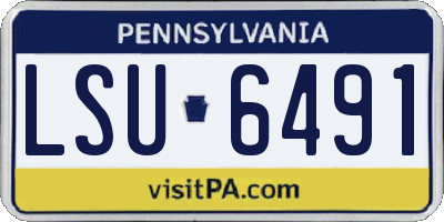 PA license plate LSU6491