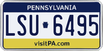 PA license plate LSU6495