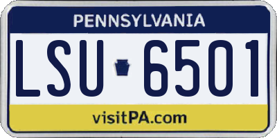 PA license plate LSU6501