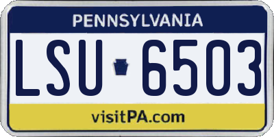 PA license plate LSU6503