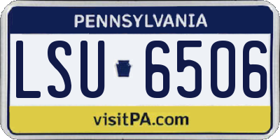 PA license plate LSU6506