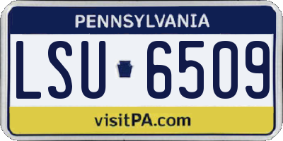 PA license plate LSU6509
