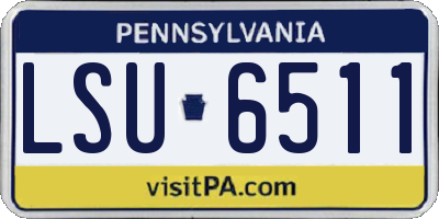 PA license plate LSU6511