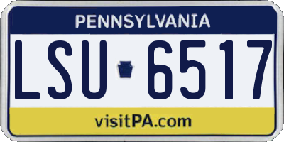 PA license plate LSU6517