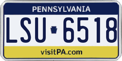PA license plate LSU6518