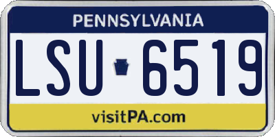 PA license plate LSU6519
