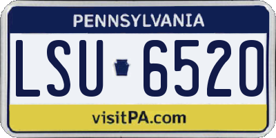PA license plate LSU6520