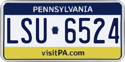 PA license plate LSU6524