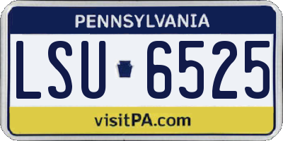 PA license plate LSU6525