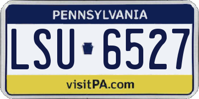 PA license plate LSU6527