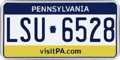 PA license plate LSU6528