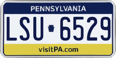 PA license plate LSU6529