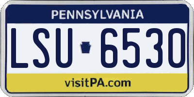 PA license plate LSU6530