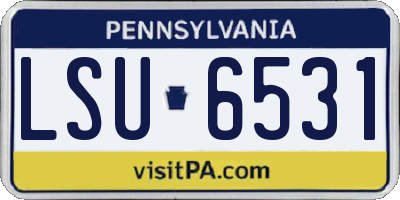 PA license plate LSU6531