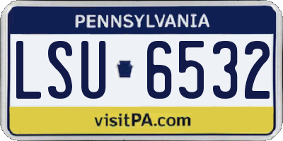 PA license plate LSU6532
