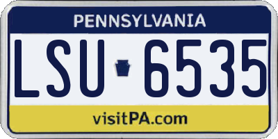 PA license plate LSU6535