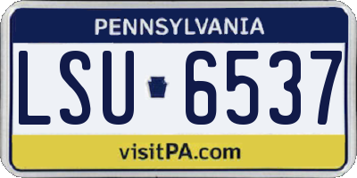 PA license plate LSU6537