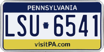 PA license plate LSU6541